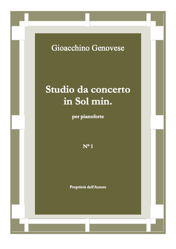 Studio da concerto n1 in sol min