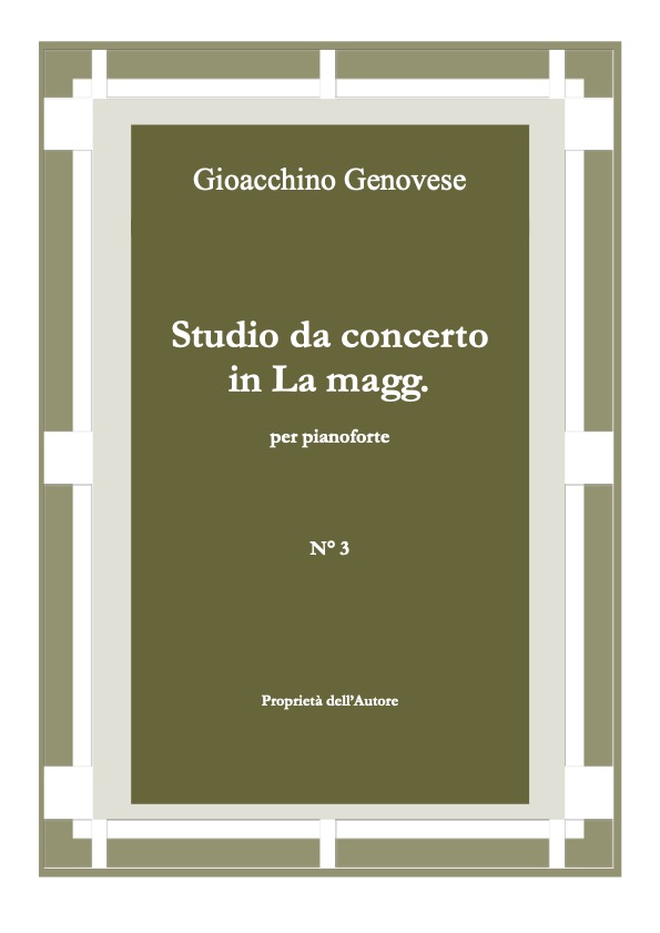 Studio da concerto n3 in la magg